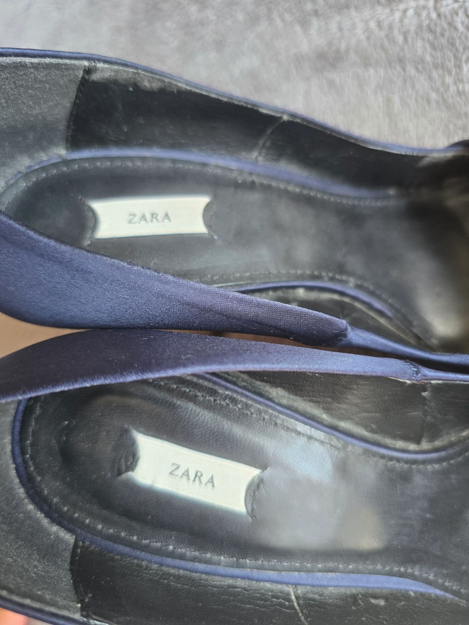 Chaussures de satin bleu avec nœud de Zara – photo 7